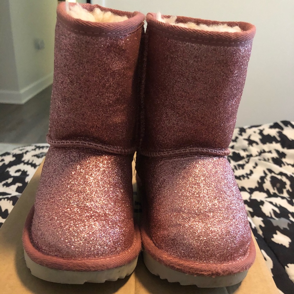 Pink Glitter UGG boots, only worn a few times